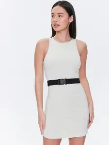 FOREVER 21 Green Bodycon Belted Mini Dress