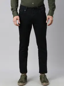 RARE RABBIT Men Black Solid Slim Fit Low Rise Jeans