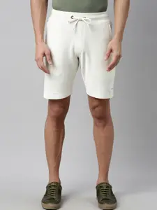 RARE RABBIT Men Off White Slim Fit Mid-Rise Regular Shorts
