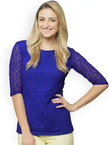 Miss Chase Blue Lace Top