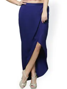 Miss Chase Blue High-Low Skirt
