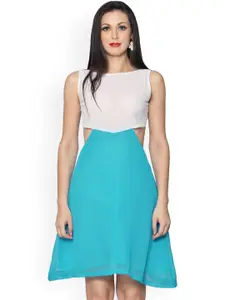 Miss Chase Blue A-Line Dress