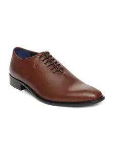 Louis Philippe Men Brown Leather Formal Shoes