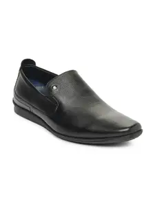 Louis Philippe Men Black Leather Semiformal Shoes
