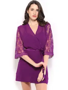 Amante Purple Robe Nightdress SGSL02
