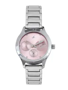 Fastrack Women Pink Dial Watch 6078SM07