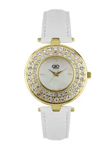 GIO COLLECTION Women Pearly White Dial Watch G0026