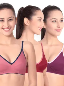 Floret Pack of 3 Full-Coverage Everyday Bras
