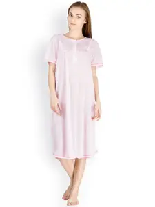 Camey Light Pink Embroidered Nightdress 13813
