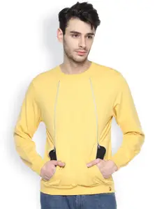 Campus Sutra Yellow Sweatshirt