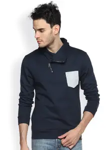 Campus Sutra Navy Sweatshirt