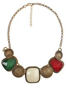 Shining Diva Fashion Antique Gold-Toned Princess Necklace