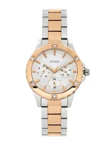 GUESS Women Silver-Toned Dial Watch W0443L4