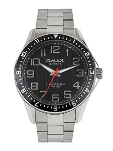 Omax Men Black Dial Watch SS121