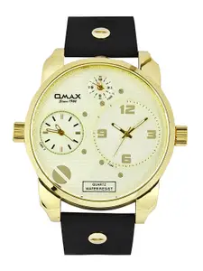 Omax Men Gold Toned Dial Watch