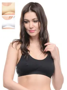 Bodycare Pack of 3 Sports Bras E1608BSW