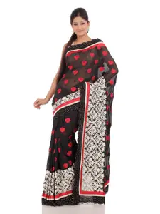 Chhabra 555 Black Georgette Fashion Saree