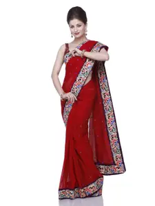 Chhabra 555 Red Fashion Saree