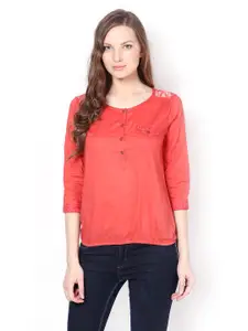 Harpa Women Coral Red Top