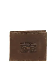 Levis Men Brown Leather Wallet