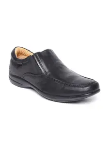 Red Chief Men Black Leather Semi-Formal Shoes