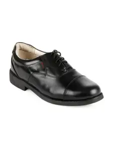 Red Chief Men Black Leather Shoes