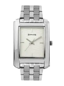 Sonata Men Off-White Dial Watch ND7953SM01J