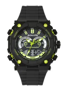 Sonata Men Grey Analogue & Digital Watch 77030PP02J