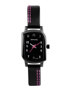 Sonata Women Black Dial Watch 87001NL01