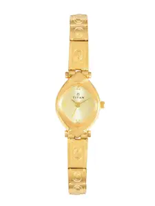 Titan Women Gold Dial Watch