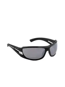 Fastrack Men UV protected Sporty Wrap Black Sunglasses