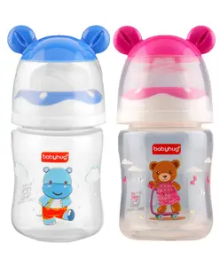 Babyhug Anti Colic Feeding Bottle Blue & Pink - 125 ml Pack of 2