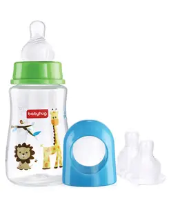 Babyhug Anti-Colic Feeding Bottle 125ml & 2pcs Nipples Fast Flow