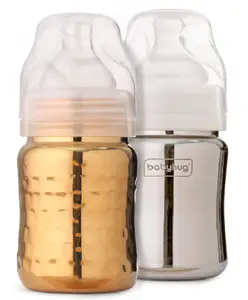 Babyhug Stainless Steel Feeding Bottle - 200 ml Combo Pack of 2