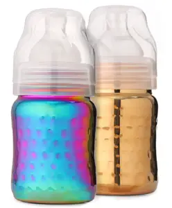 Babyhug Stainless Steel Feeding Bottle - 200 ml Combo Pack of 2