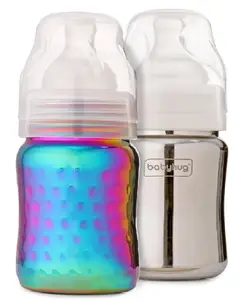 Babyhug Stainless Steel Feeding Bottle - 200 ml Combo Pack of 2