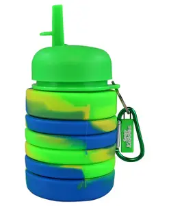 Smily Kiddos Silicone Expandable & Foldable Bottle Green - 500 ml