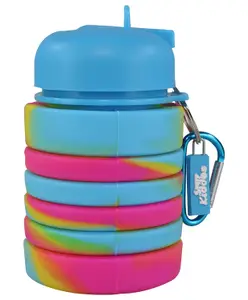 Smily Kiddos Silicone Expandable & Foldable Bottle Light Blue - 500 ml