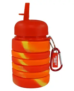 Smily Kiddos Silicone Expandable & Foldable Bottle Red - 500 ml