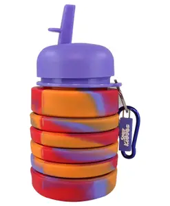 Smily Kiddos Silicone Expandable & Foldable Bottle Violet - 500 ml