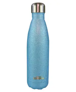 Smily Kiddos Stainless Steel Water Bottle Glitter Light Blue Theme - 500 ml