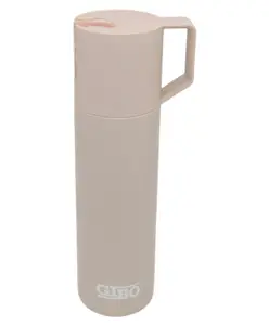 SANJARY Vacuum Steel Water Bottle with Cup Peach - 500 ml