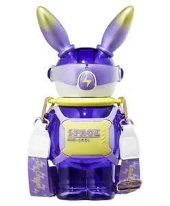 Little Surprise Box Space Bunny Robo Water Bottle Purple- 1100 ml