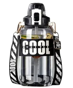 FunBlast Sports Gallon Water Bottle with Push Button Lock Black - 1200 ml