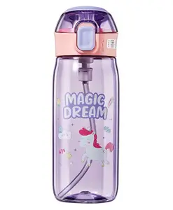 Adore Pro Space era Straw Sipper Water Bottle with a Handle of - 630 ml