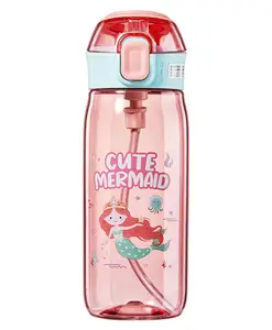 Adore Pro Space era Straw Sipper Water Bottle with a Handle of - 630 ml