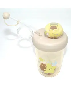 SANJARY Sipper Bottle with Straw and Lid Pack of 1 - 390 ml