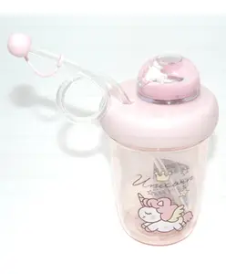 SANJARY Sipper Bottle with Straw and Lid - 390 ml