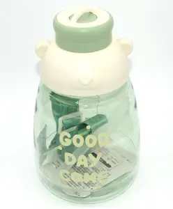 Sanjary Bear Kids Water Bottle with Spill Proof Straw - 1300 ml Pack of 1