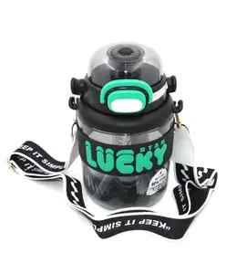 SANJARY Lucky Water Bottle with Sipper & Handle Leak Proof BPA Free - 1100 ml